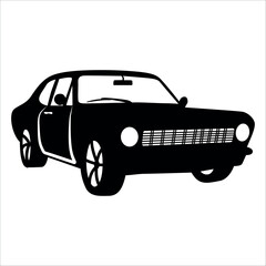 Modern Car Silhouette vector illustration