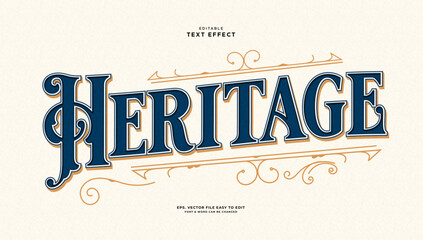 Heritage vintage editable text effect victorian style © Hiemstra