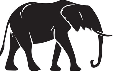 Elephant silhouette vector EPS