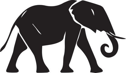 Elephant silhouette vector EPS