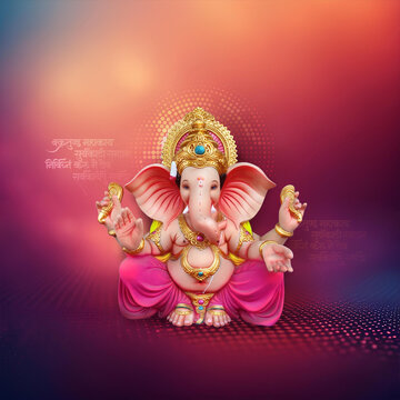 Lord ganpati festival of chaturthi, is one of the best-known and most worshiped god in the Hindu religion lord Ganesha of Indian wedding festival tradition