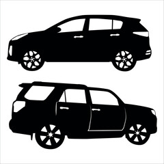 Modern Car Silhouette vector illustration