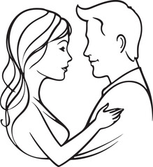 Valentine's couple vector love for Happy  Valentine's Day