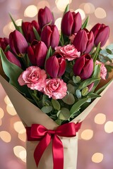 Obraz premium Beautiful flower bouquet for special occasions and celebrations. Generative AI