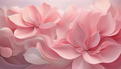 transcendent pink abstract flower art soft subtle hues for trendy home decor