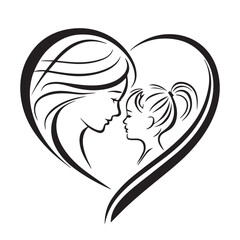 Mothers day vector silhouette