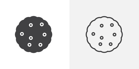 Biscuit icon flat and simple set design