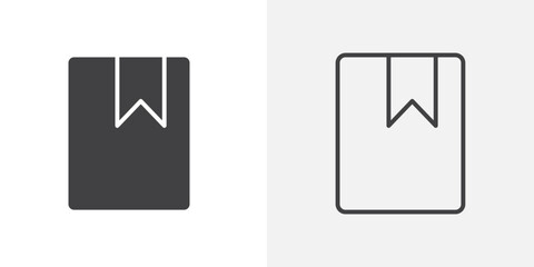 Bookmark icon flat and simple set design