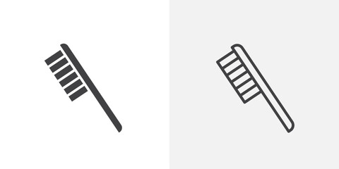 Brush icon flat and simple set design