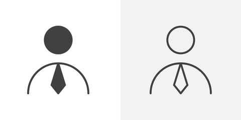 Businessman icon flat and simple set design