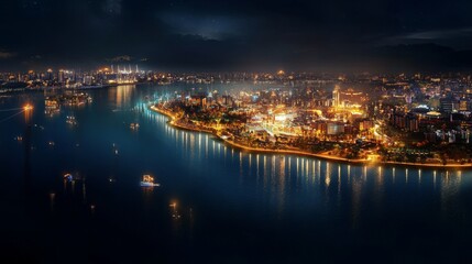 Fototapeta premium city skyline at night