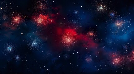 Fototapeta premium A photo of fireworks with a space background