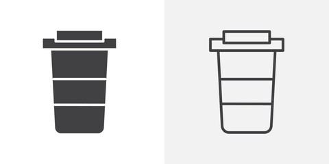 Coffee can icon flat and simple set design