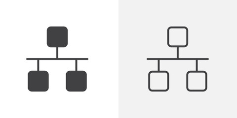 Connection icon flat and simple set design