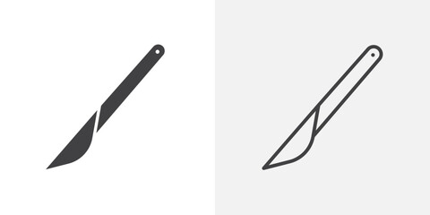 Cutter icon flat and simple set design