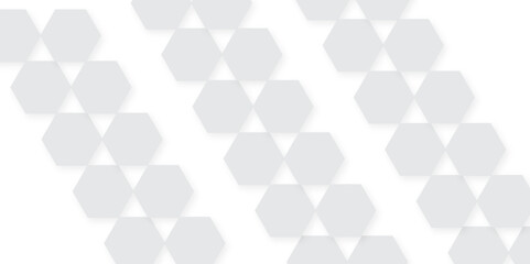 Obraz premium white pattern with circles background,Abstract 3d octagon background wallpaper pattern.3d white background texture with modern geometric shape.