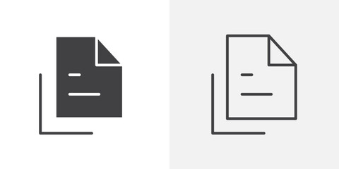 File icon flat and simple set design