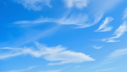 Cloudy Sky Background Image- Light and Beautiful Blue Daylight for Nature Themes