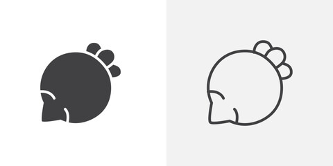 Radish icon flat and simple set design