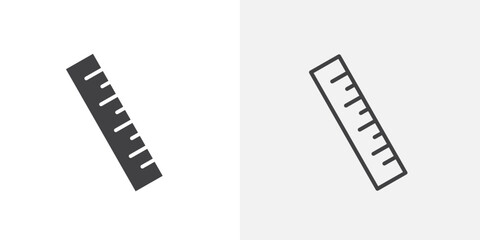 Obraz premium Ruler flat and simple set design