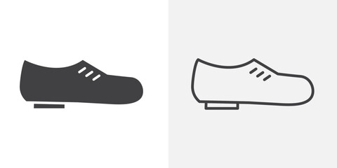Shoe icon flat and simple set design