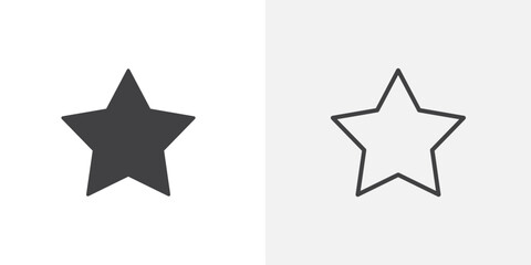 Star icon flat and simple set design