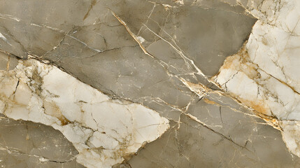 Earthy olive and brown marble with soft beige veins, layered cracks enhancing the textured rustic...