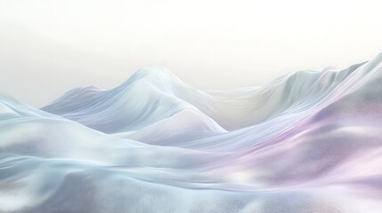 Obraz premium Serene Pastel Mountainscape Abstract Art