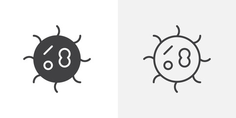 Obraz premium Virus icon flat and simple set design