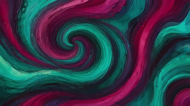 Stunning Color Exploration: High-Quality Video Shows Swirl Patterns Formed from Flowing Acrylic Paint Mixtures, Ideal for Visually Appealing Projects.