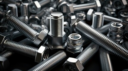A photo of stainless steel bolts
