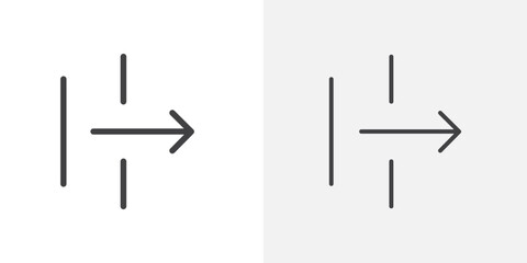 Wrap overflow icon flat and simple set design