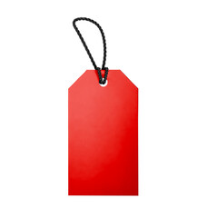 Red Sale Price tag on transparent background