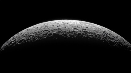 craters on the moon in grayscale