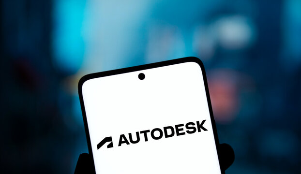Dhaka, Bangladesh- 11 Jan 2025: Autodesk logo is displayed on smartphone. Autodesk Inc is an American multinational software corporation that provides software products and services.