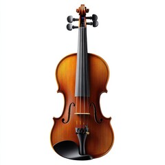 Fototapeta premium Classic wooden violin isolated on white background