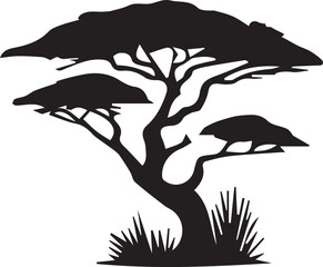 Tree  silhouette vector EPS SET