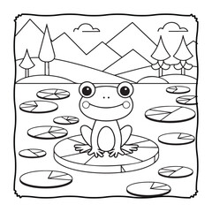 Cute and Cozy Coloring page, Bold and easy Coloring Page, coloring page, line art, black and white image