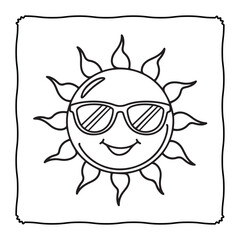 Naklejka premium Cute and Cozy Coloring page, Bold and easy Coloring Page, coloring page, line art, black and white image