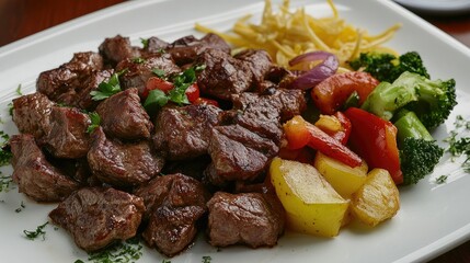 beef and vegetables, Mexican food