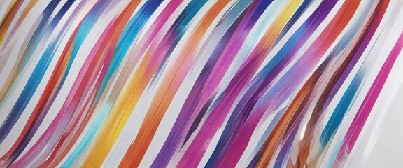 Pattern of colorful foil strips in a roll on white background , gift wrapping paper, reflective material, shiny surface