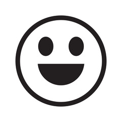 smile, emoji vector line icon, sign, illustration on white background