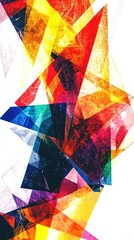 Fototapeta premium Colorful Abstract Triangle Patterns in Vibrant Artistic Design