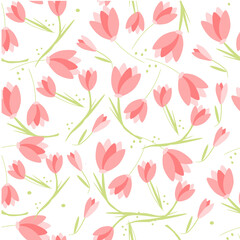 Floral pattern, spring, summer pattern for wallpaper, bed linen, packaging. Cute, gentle pattern.