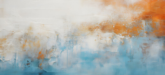 Contemporary hand painted sunset landscape in oil paints