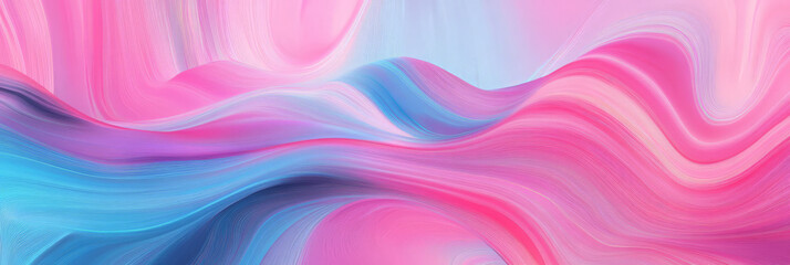Vibrant Abstract Waves in Pink and Blue A Dynamic Visual Experience