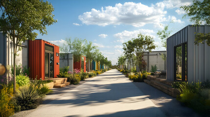 Colorful Tiny Homes Community: Sustainable and Eco-Friendly Prefab Housing