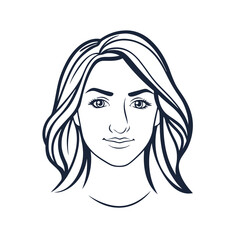 portrait of a girl vector