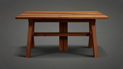 Table furniture icon in flat style. Wooden table vector illustration on isolated background. Dinner desk sign business concept.