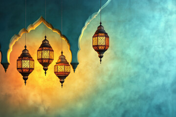 Obraz premium Beautiful Islamic Background For Eid and Ramadan 
